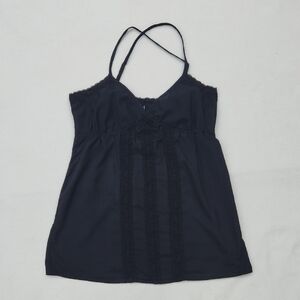 Roxy Black Lace Camisole Top Sz L
